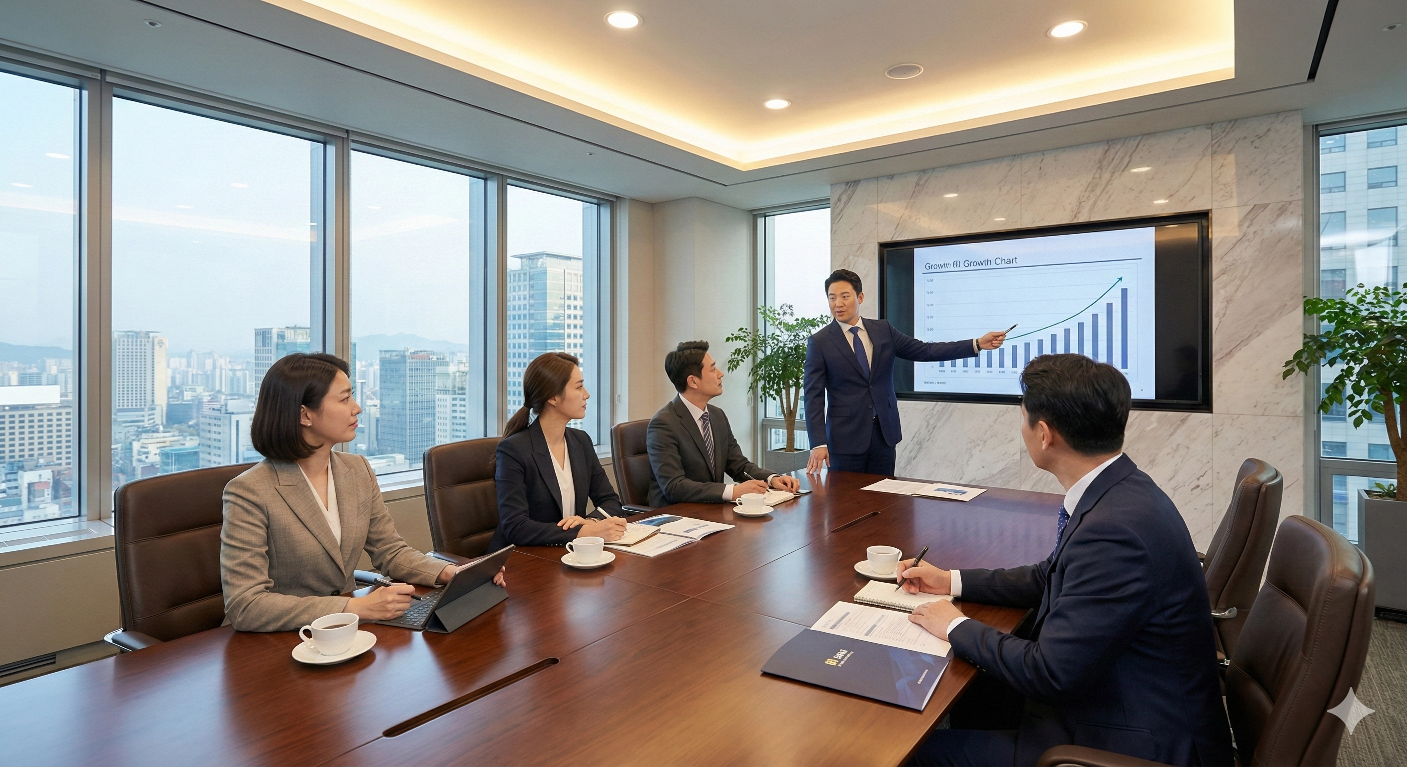 비즈니스 미팅 또는 회의실 이미지